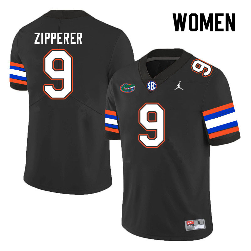 Women #9 Keon Zipperer Florida Gators College Football Jerseys Stitched-Black